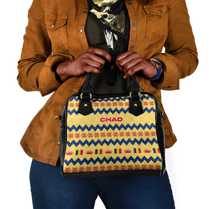 Chad Christmas Shoulder Handbag National Coat of Arms, and Festive Motif - African Pride