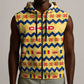 Chad Christmas Sleeveless Zip Hoodie National Coat of Arms, and Festive Motif - African Pride