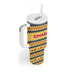 Chad Christmas Tumbler With Handle National Coat of Arms, and Festive Motif - African Pride