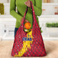 Chad Christmas Grocery Bag National Coat of Arms and Snowflake Accents - African Pride