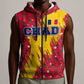 Chad Christmas Sleeveless Zip Hoodie National Coat of Arms and Snowflake Accents - African Pride