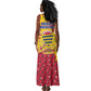Chad Christmas Tank Maxi Dress National Coat of Arms and Snowflake Accents - African Pride