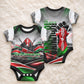 Kenya Jamhuri Day Baby Onesie Kenyan Flag Raised Fist Maasai Spear Landscape