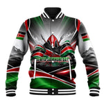 Kenya Jamhuri Day Baseball Jacket Kenyan Flag Raised Fist Maasai Spear Landscape