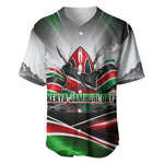 Kenya Jamhuri Day Baseball Jersey Kenyan Flag Raised Fist Maasai Spear Landscape