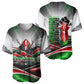Kenya Jamhuri Day Baseball Jersey Kenyan Flag Raised Fist Maasai Spear Landscape