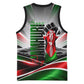Kenya Jamhuri Day Basketball Jersey Kenyan Flag Raised Fist Maasai Spear Landscape