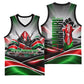 Kenya Jamhuri Day Basketball Jersey Kenyan Flag Raised Fist Maasai Spear Landscape