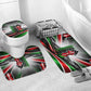 Kenya Jamhuri Day Bathroom Set Kenyan Flag Raised Fist Maasai Spear Landscape