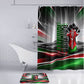 Kenya Jamhuri Day Bathroom Set Kenyan Flag Raised Fist Maasai Spear Landscape