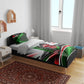 Kenya Jamhuri Day Bedding Set Kenyan Flag Raised Fist Maasai Spear Landscape