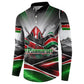 Kenya Jamhuri Day Button Sweatshirt Kenyan Flag Raised Fist Maasai Spear Landscape