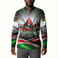 Kenya Jamhuri Day Button Sweatshirt Kenyan Flag Raised Fist Maasai Spear Landscape