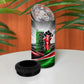 Kenya Jamhuri Day 4 in 1 Can Cooler Tumbler Kenyan Flag Raised Fist Maasai Spear Landscape