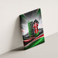 Kenya Jamhuri Day Canvas Wall Art Kenyan Flag Raised Fist Maasai Spear Landscape