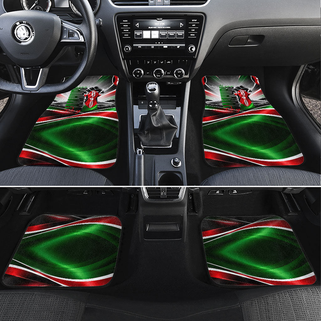 Kenya Jamhuri Day Car Mats Kenyan Flag Raised Fist Maasai Spear Landscape