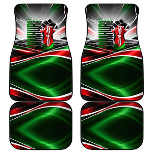 Kenya Jamhuri Day Car Mats Kenyan Flag Raised Fist Maasai Spear Landscape