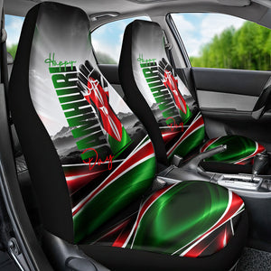 Kenya Jamhuri Day Car Seat Cover Kenyan Flag Raised Fist Maasai Spear Landscape