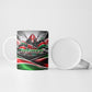 Kenya Jamhuri Day Ceramic Mug Kenyan Flag Raised Fist Maasai Spear Landscape
