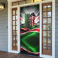 Kenya Jamhuri Day Door Cover Kenyan Flag Raised Fist Maasai Spear Landscape