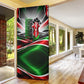 Kenya Jamhuri Day Door Cover Kenyan Flag Raised Fist Maasai Spear Landscape