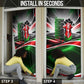 Kenya Jamhuri Day Door Cover Kenyan Flag Raised Fist Maasai Spear Landscape