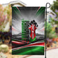Kenya Jamhuri Day Garden Flag Kenyan Flag Raised Fist Maasai Spear Landscape