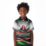 Kenya Jamhuri Day Kid Polo Shirt Kenyan Flag Raised Fist Maasai Spear Landscape