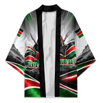Kenya Jamhuri Day Kimono Kenyan Flag Raised Fist Maasai Spear Landscape