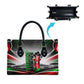 Kenya Jamhuri Day Leather Bag Kenyan Flag Raised Fist Maasai Spear Landscape