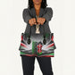 Kenya Jamhuri Day Leather Bag Kenyan Flag Raised Fist Maasai Spear Landscape