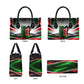 Kenya Jamhuri Day Leather Bag Kenyan Flag Raised Fist Maasai Spear Landscape