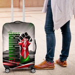 Kenya Jamhuri Day Luggage Cover Kenyan Flag Raised Fist Maasai Spear Landscape