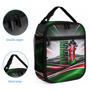 Kenya Jamhuri Day Lunch Bag Kenyan Flag Raised Fist Maasai Spear Landscape