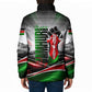 Kenya Jamhuri Day Padded Jacket Kenyan Flag Raised Fist Maasai Spear Landscape