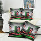 Kenya Jamhuri Day Pillow Cover Kenyan Flag Raised Fist Maasai Spear Landscape