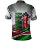 Kenya Jamhuri Day Polo Shirt Kenyan Flag Raised Fist Maasai Spear Landscape