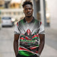Kenya Jamhuri Day Polo Shirt Kenyan Flag Raised Fist Maasai Spear Landscape