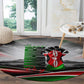 Kenya Jamhuri Day Round Carpet Kenyan Flag Raised Fist Maasai Spear Landscape