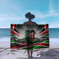 Kenya Jamhuri Day Sarong Kenyan Flag Raised Fist Maasai Spear Landscape