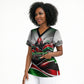 Kenya Jamhuri Day Scrub Top Kenyan Flag Raised Fist Maasai Spear Landscape