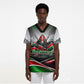 Kenya Jamhuri Day Scrub Top Kenyan Flag Raised Fist Maasai Spear Landscape