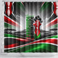 Kenya Jamhuri Day Shower Curtain Kenyan Flag Raised Fist Maasai Spear Landscape