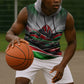 Kenya Jamhuri Day Sleeveless Hoodie Kenyan Flag Raised Fist Maasai Spear Landscape