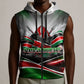 Kenya Jamhuri Day Sleeveless Zip Hoodie Kenyan Flag Raised Fist Maasai Spear Landscape