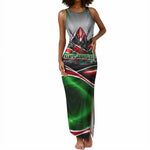 Kenya Jamhuri Day Tank Maxi Dress Kenyan Flag Raised Fist Maasai Spear Landscape