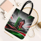 Kenya Jamhuri Day Tote Bag Kenyan Flag Raised Fist Maasai Spear Landscape