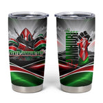 Kenya Jamhuri Day Tumbler Cup Kenyan Flag Raised Fist Maasai Spear Landscape