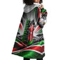 Kenya Jamhuri Day Wearable Blanket Hoodie Kenyan Flag Raised Fist Maasai Spear Landscape