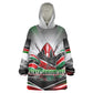 Kenya Jamhuri Day Wearable Blanket Hoodie Kenyan Flag Raised Fist Maasai Spear Landscape